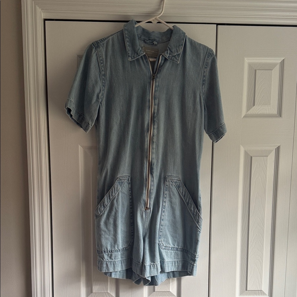 Everlane Light Blue Denim Romper